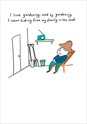 Photo of Hiding From My Family Birthday Card