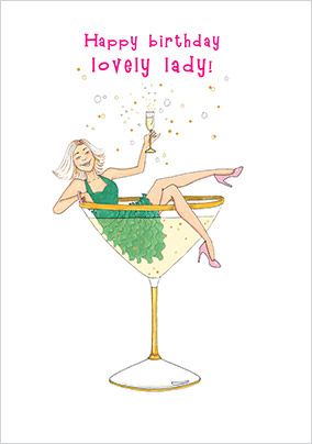 Photo of Lovely Lady Happy Birthday Card