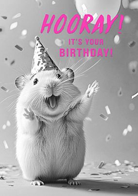 Photo of Hooray It's Your Birthday Cute Hamster Card