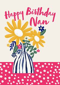 Tap to view Nan Bold Floral Birthday Card