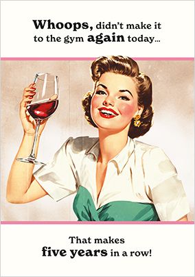 Photo of Didn't Make It To The Gym Again Birthday Card