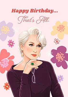Photo of That's All Devil Wears Prada Spoof Birthday Card