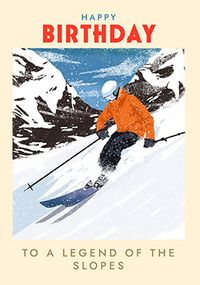 Tap to view Timeless Moments Skiing Birthday Card