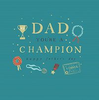 Tap to view Champion Dad Happy Father's Day Card