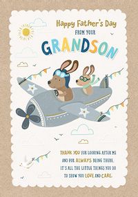 Tap to view From your Grandson Happy Father's Day Card