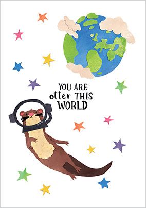 Photo of You are Otter this World Congratulations Card