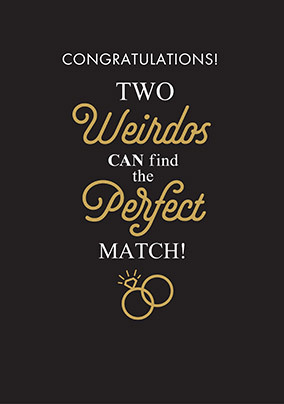 Congratulations Weridos Wedding Card