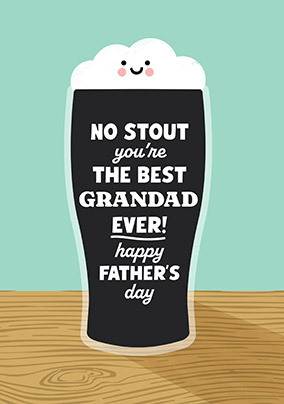 Stout Grandad Happy Birthday Card