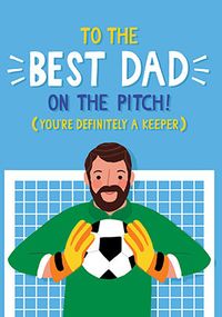 Tap to view Best Dad on the Pitch Father's Day Card