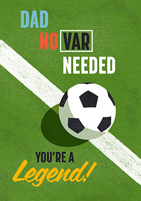 No VAR Needed Football Father's Day Card
