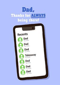 Tap to view Phone Log Father's Day Card