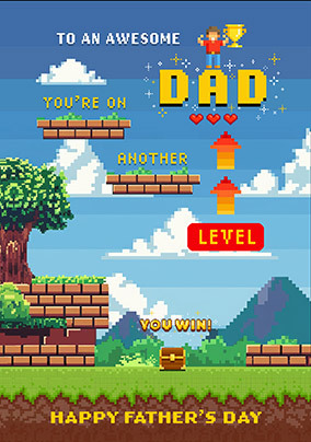 Another Level Dad Father's Day Card