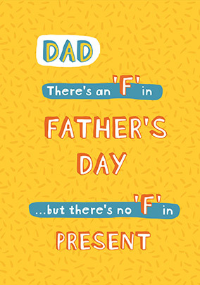 F In Father's Day Card