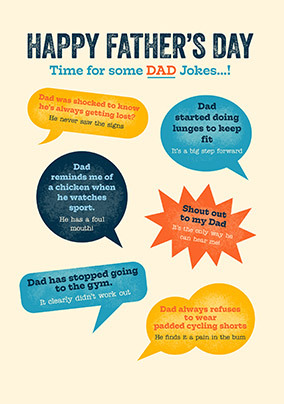 Time for some Dad Jokes Father's Day Card
