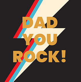 Dad You Rock Square Father's Day Card