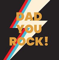 Tap to view Dad You Rock Square Father's Day Card