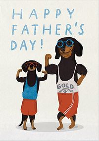 Tap to view Strong Sausage Dog Father's Day Card