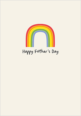 Simple Rainbow Father's Day Card