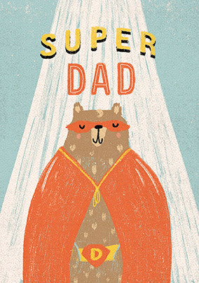 Super Dad Bear Father's Day Card