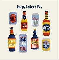 Tap to view Happy Father's Day Beers Square Card
