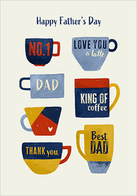 Happy Father's Day Coffee Dad Card
