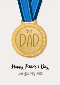 Tap to view No.1 Dad Medal Father's Day Card