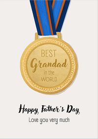 Tap to view Best Grandad Medal Father's Day Card