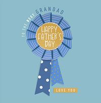 Tap to view Best Grandad Rosette Square Father's Day Card