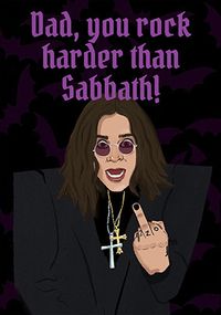 Tap to view Dad You Rock Harder Than Sabbath Father's Day Card