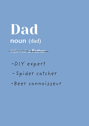 Dad Description Father's Day Card