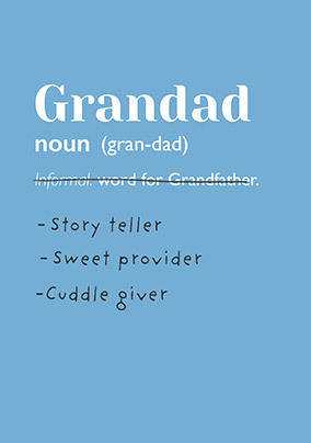 Grandad Description Father's Day Card