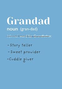 Tap to view Grandad Description Father's Day Card