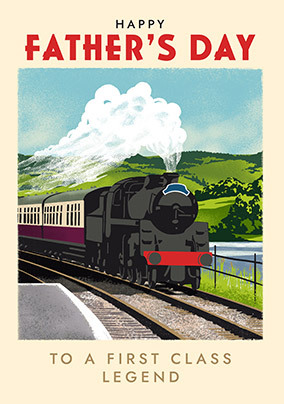 Timeless Moments Steam Train Father's Day Card