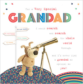 Boofle Grandad Square Father's Day Card