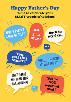 Father's Day Words of Wisdom Card