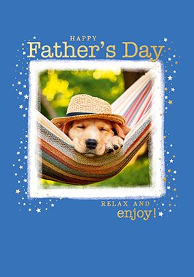 Photo of Sleepy Photographic Dog Father's Day Card