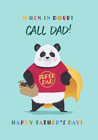 Tap to view Super Panda Dad Father's Day Card