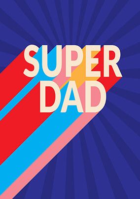 Photo of Super Dad Typographic Father's Day Card