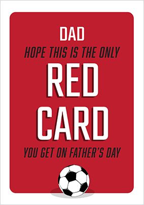 Photo of Football Red Card On Father's Day Card
