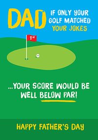 Tap to view Below Par Golf Father's Day Card