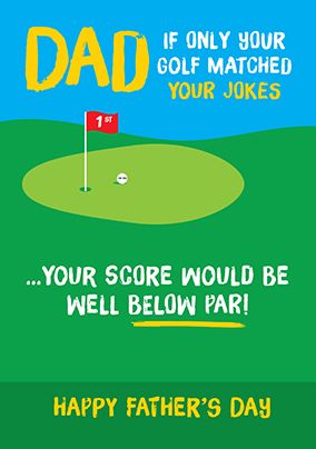 Photo of Below Par Golf Father's Day Card