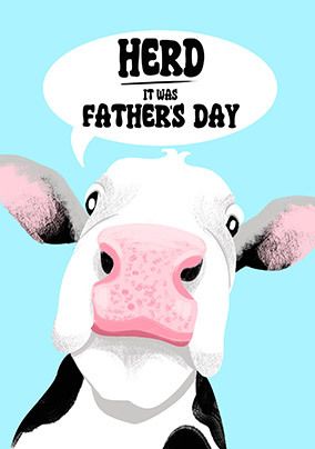 Photo of Cow Herd It's Father's Day Card