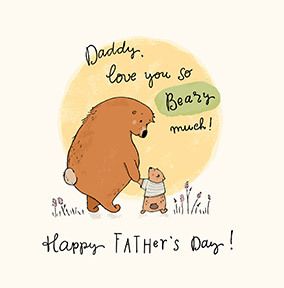 Photo of Tibbe Bear Love You Daddy Father's Day Card
