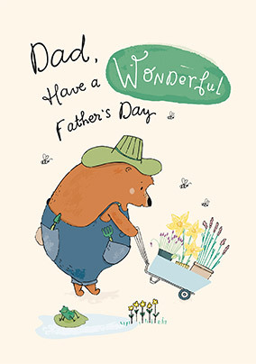 Dad Have A Wonderful father's Day Tibbe Bear Card
