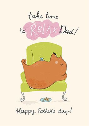 Photo of Tibbe Bear Relax On Father's Day Dad Card