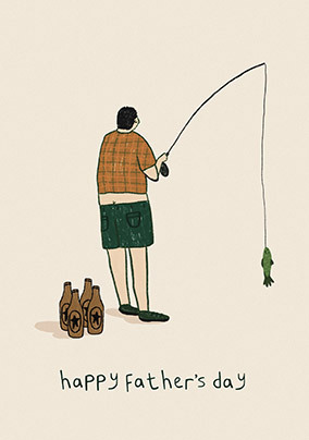 Happy Father's Day Beers And Fishing Card