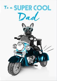 Tap to view Super Cool Dad Photographic Dog Father's Day Card