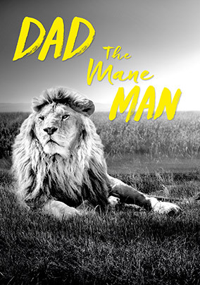 Mane Man Photographic Father's Day Card