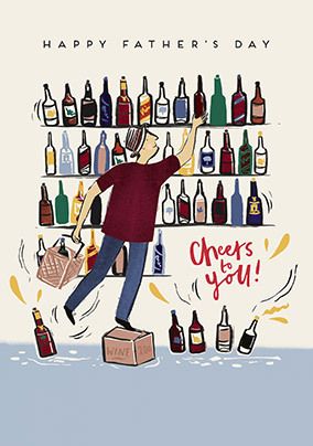 Photo of Wine Shelf Father's Day Card