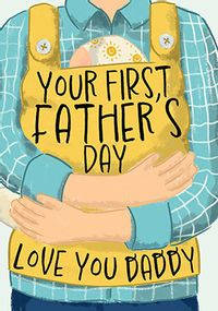 Tap to view Your First Father's Day Baby Sling Card
